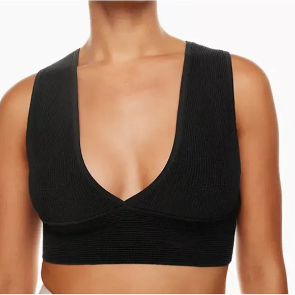 Aritzia Tops - Aritzia Sculpt Knit Deep V Tank black size medium